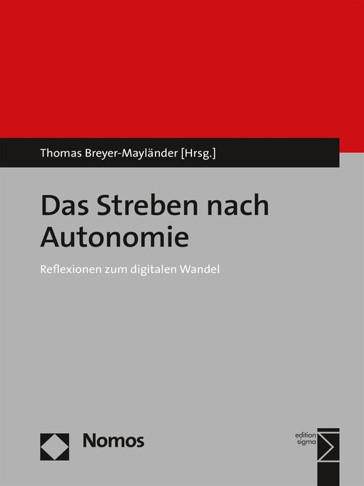 Title details for Das Streben nach Autonomie by Thomas Breyer-Mayländer - Wait list